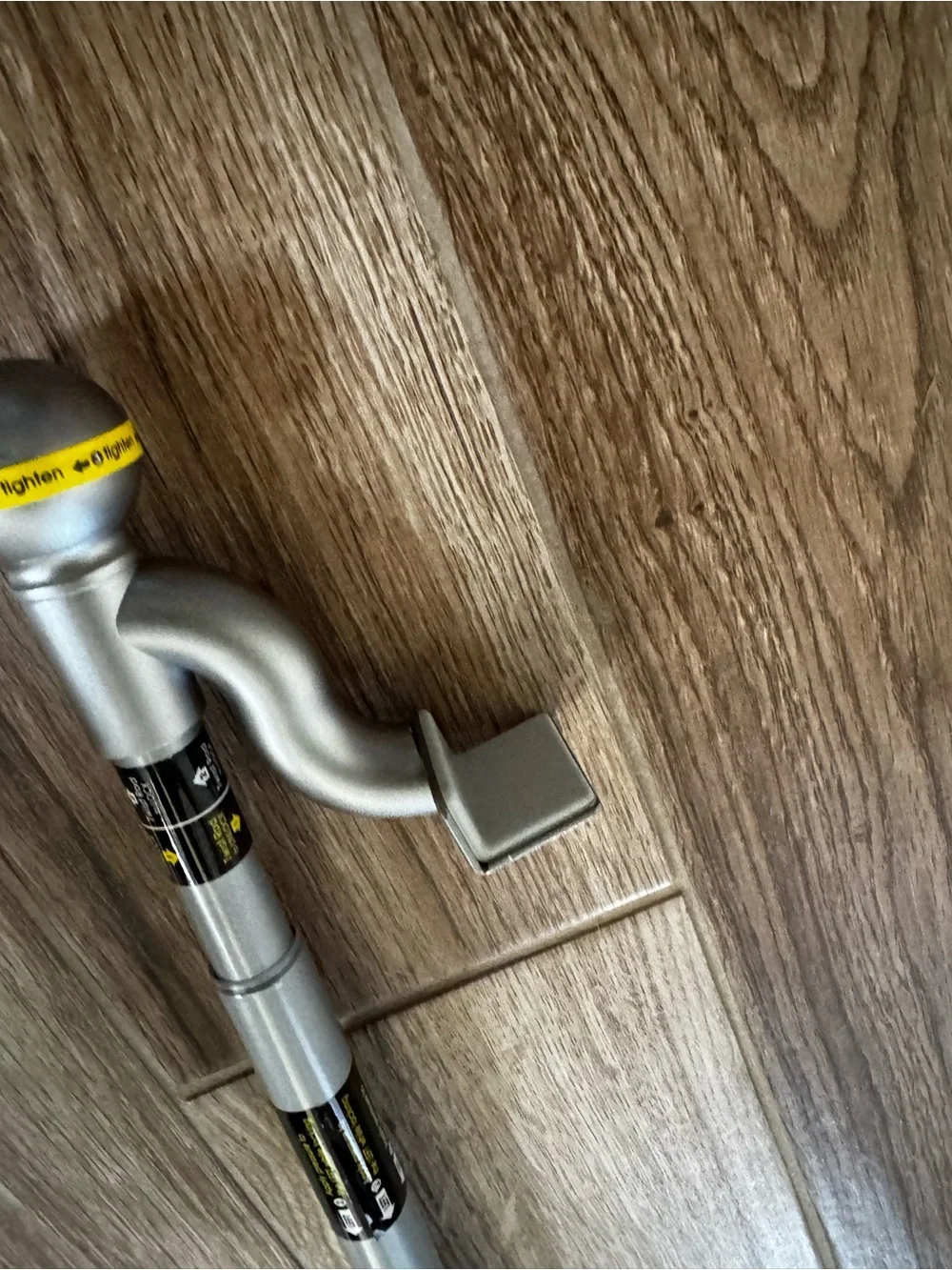 Adjustable Curtain Tension Rod With Decorative Round Finials 48-84
